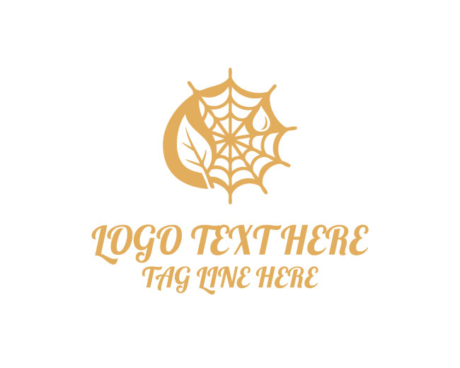 Spider Web Leaf Logo
