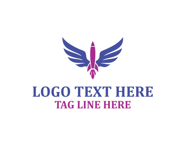 Astro Wings Rocket Logo