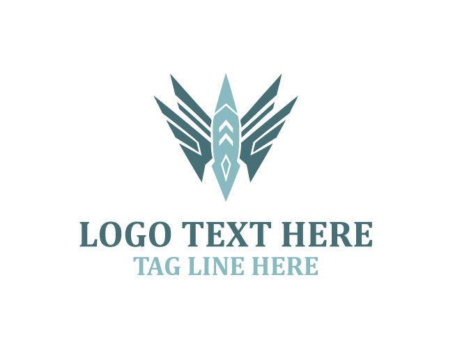 Digital Launch Rocket Wings Logo