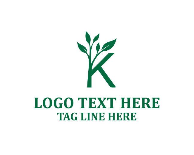 Elegant K Leaf Logo