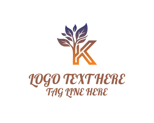Flourish K Leaf Logo
