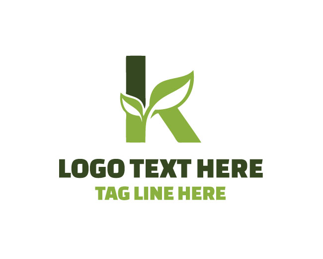 Eco Harmony K Leaf Logo