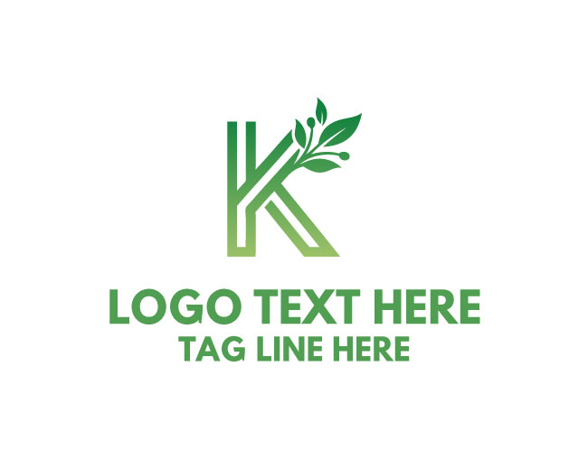 Nature Flow K Leaf Logo