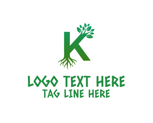 Green Wave K Leaf Logo