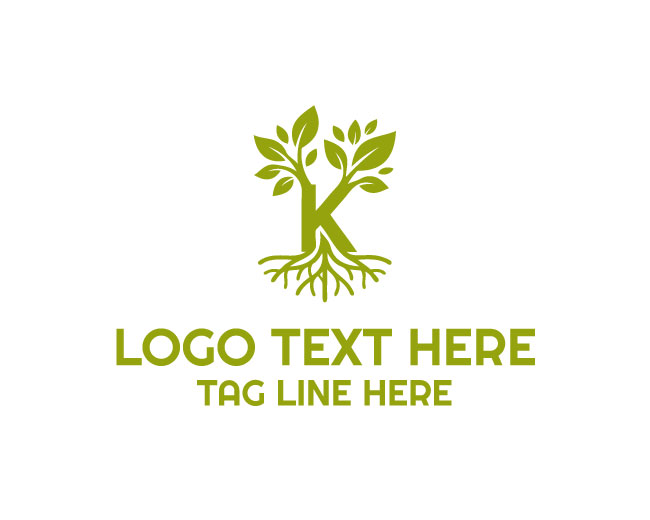 Leaf Rise K Logo