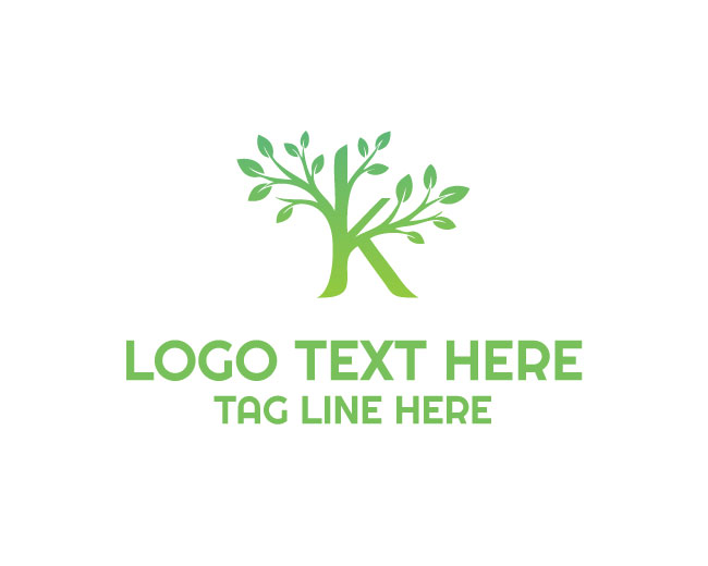 Minimal K Nature Logo