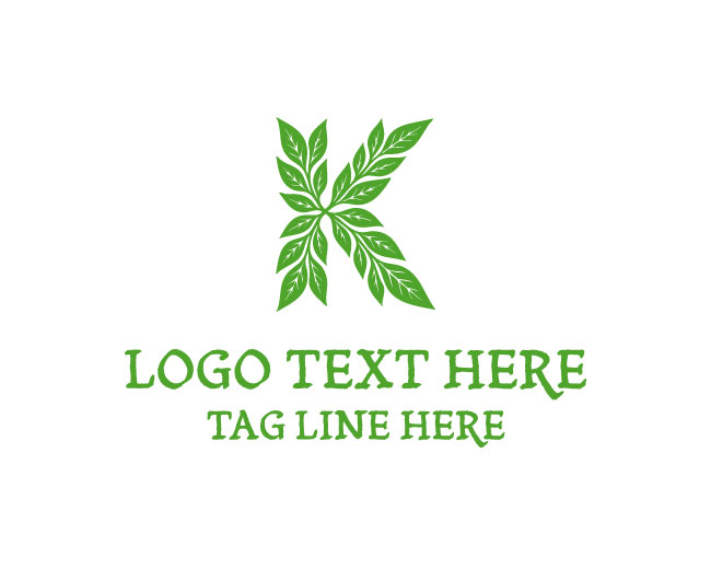  Fresh Modern K Leaf Logo