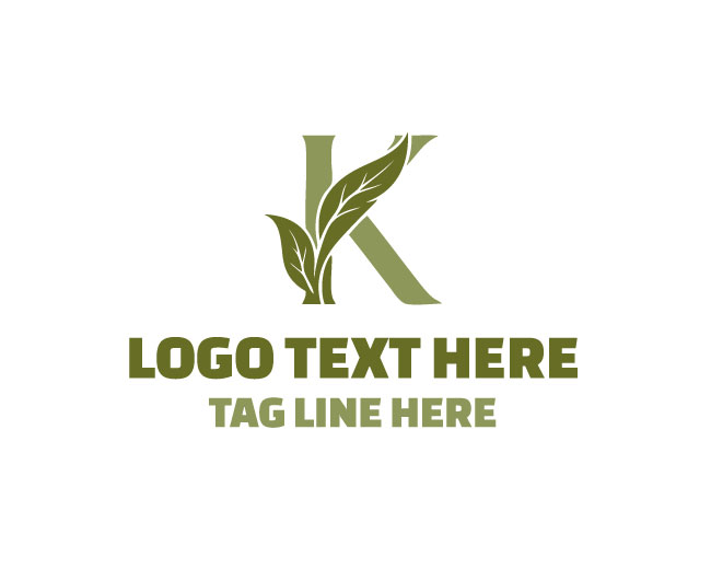 Eco Modern K Nature Logo