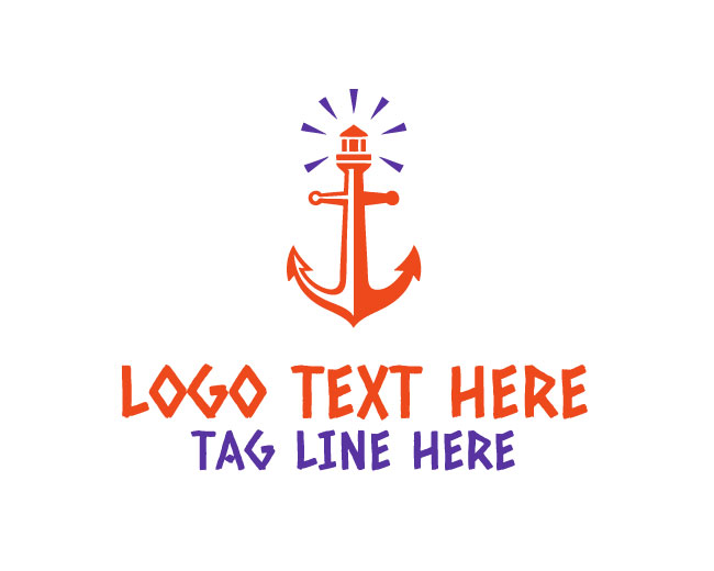 Maritime Anchor Lighthouse Logo