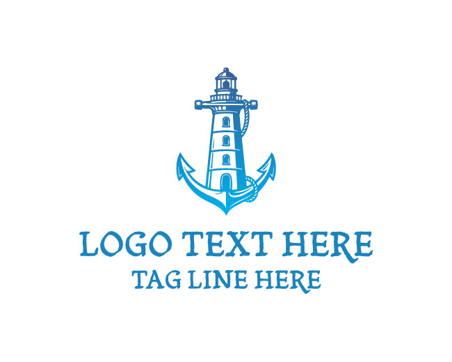 Guiding Anchor Lighthouse Logo