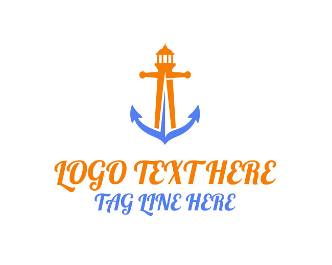 Coastal Modern Lighthouse Logo