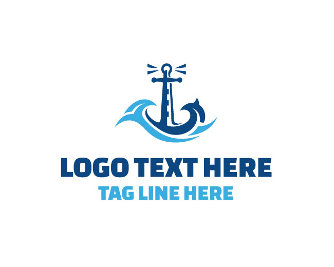 Oceanic Anchor Lighthouse Logo