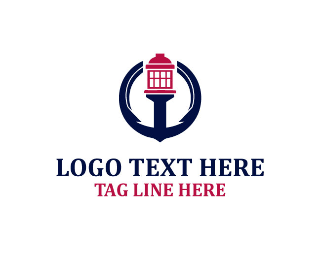 Compass Anchor Lighthouse Logo