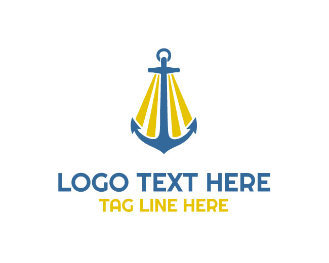Contemporary Anchor Lighthouse Logo