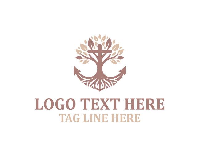 Rooted Anchor Tree Logo