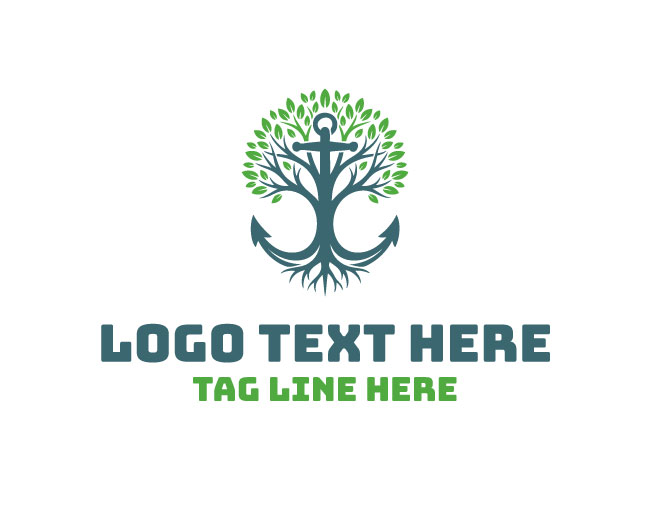 Anchor Woodland Tree Logo