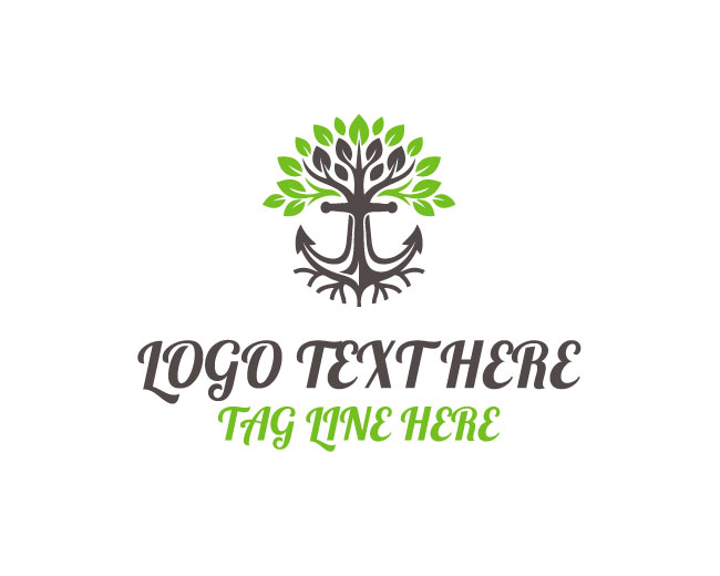Anchor Branch Tree Logo
