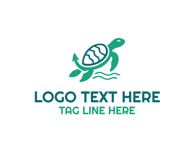 Anchor Shell Turtle Logo