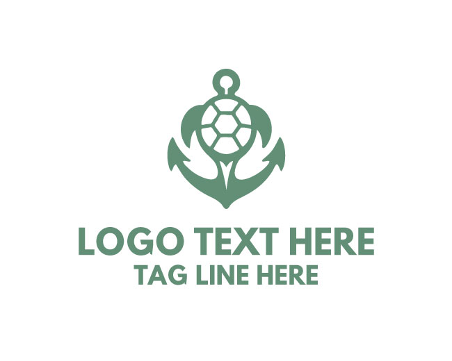 Modern Anchor Turtle Logo