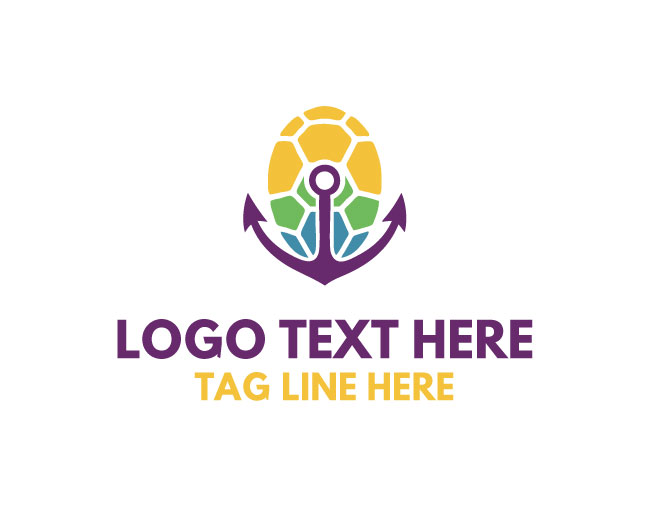 Geometric Anchor Turtle Logo