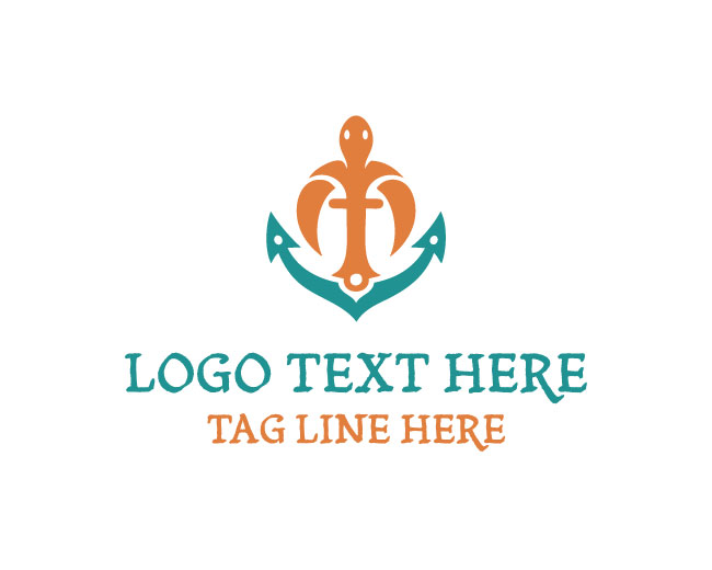Contemporary Anchor Turtle Logo