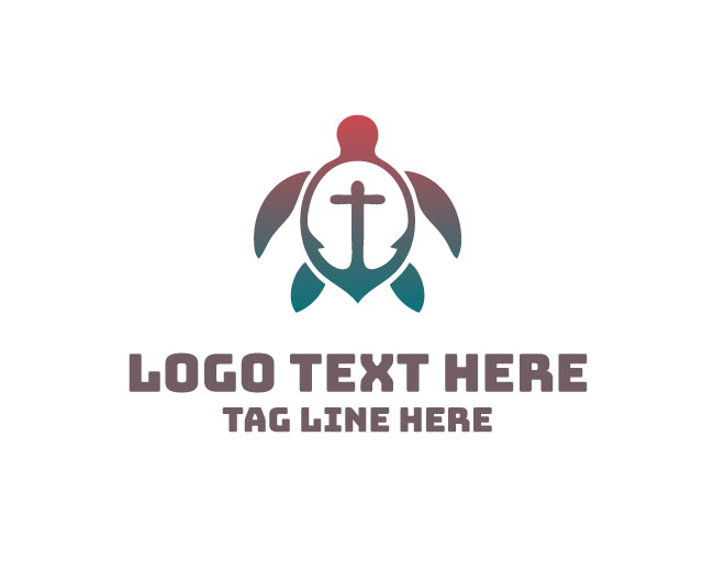  Monogram Anchor Turtle Logo