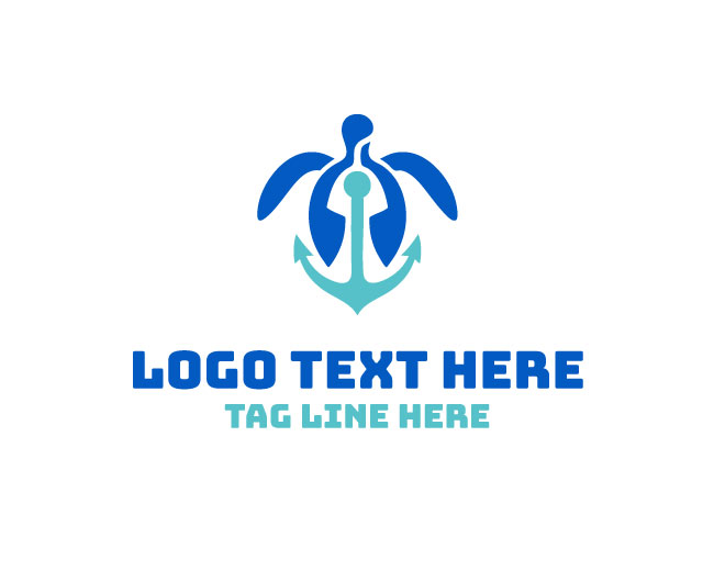 Crest Anchor Turtle Logo