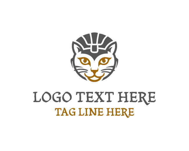  Pharaoh Guardian Cat Logo