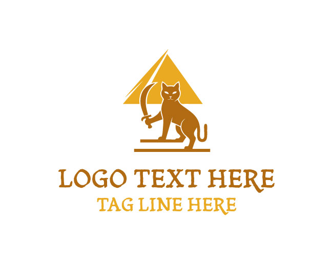  Crowned Pharaoh Cat Logo