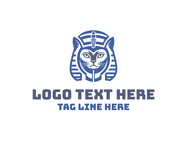 Fierce Pharaoh Cat Logo