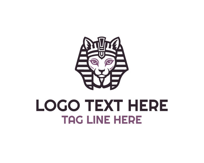 Battle Crown Pharaoh Cat Logo