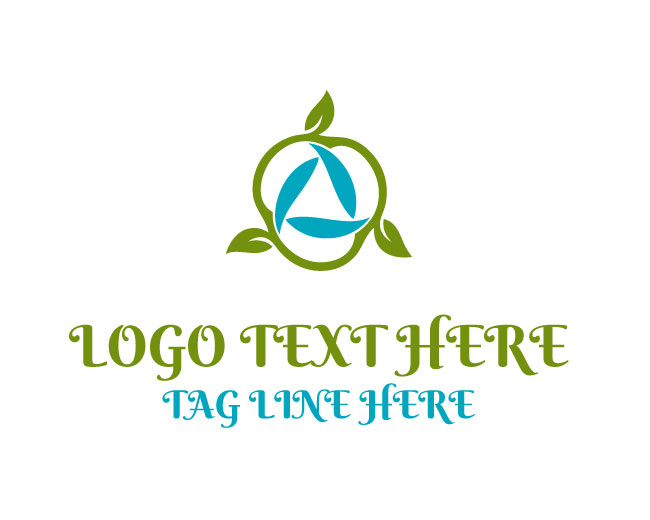 Eco Leaf Triangle Logo