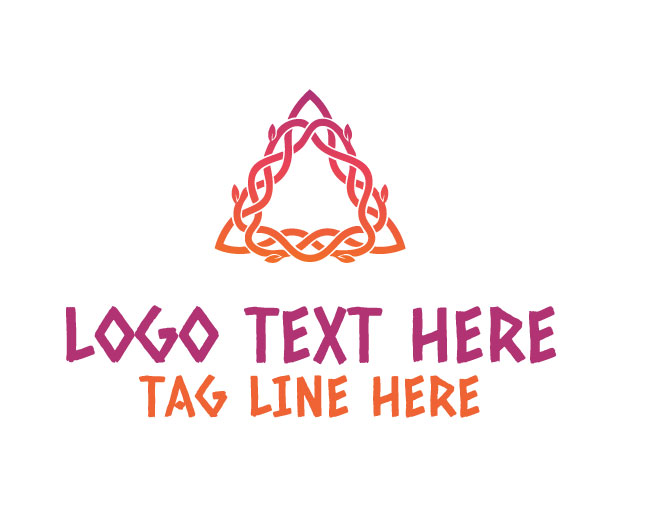 Eco Leaf Triangle Mark Logo