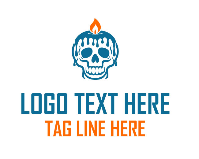 Vertex Skull Candle Logo