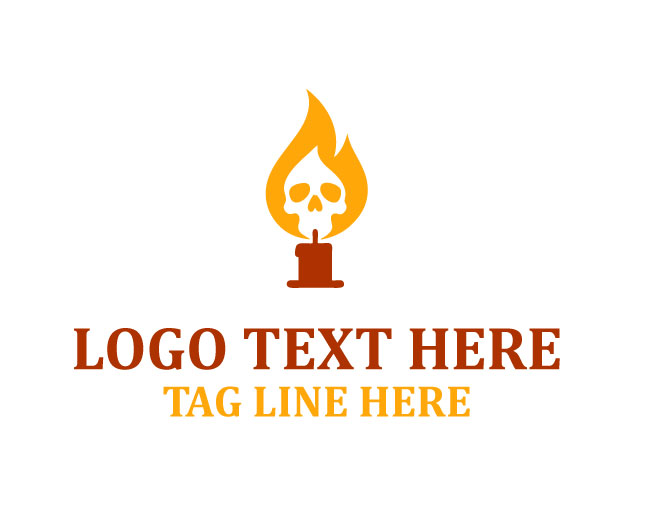 Contemporary Skull Candle Logo