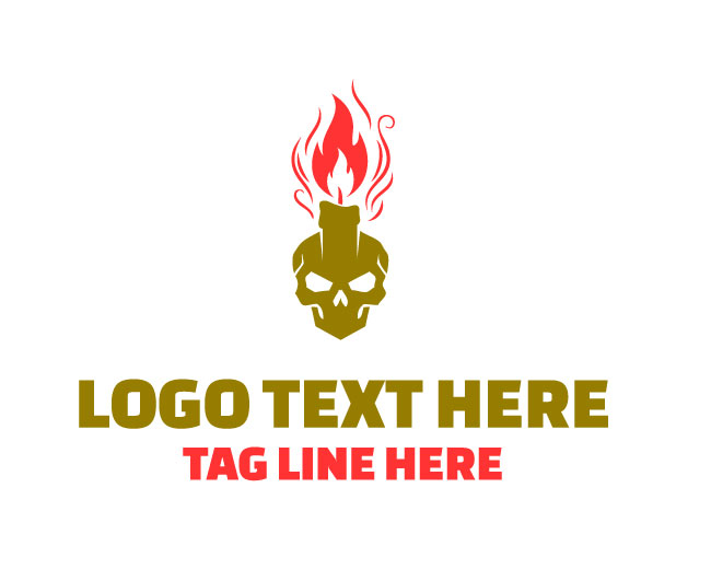 Vector Skull Candle Logo