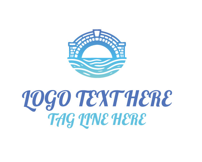 Modern Vintage Arch Bridge Logo