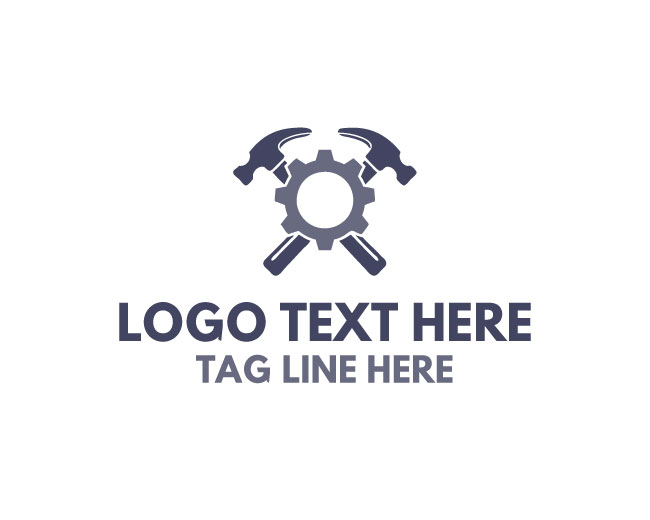 Modern Roof Beam Carpenter Logo