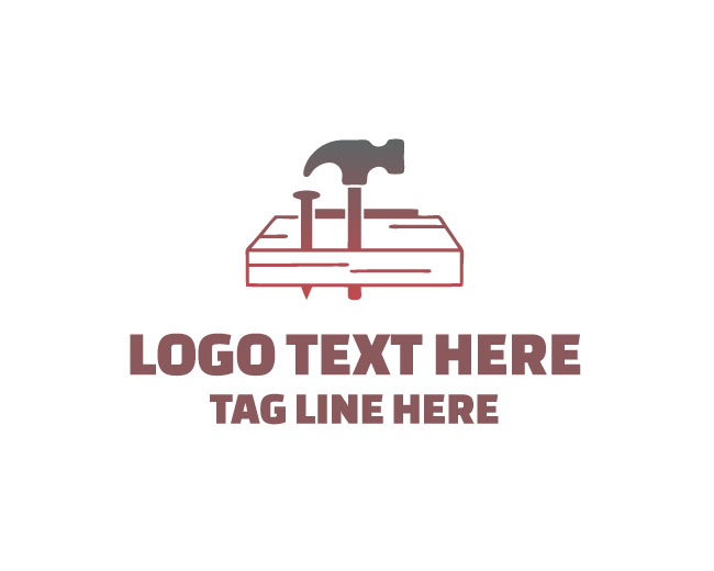 Elegant Builder Hammer Logo