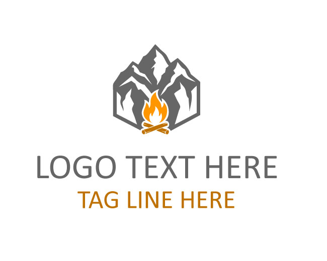 Blaze Peak Mountain Fire Logo