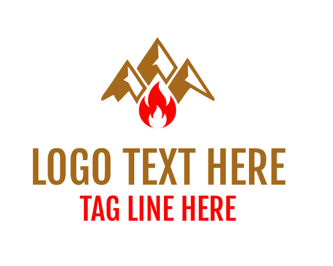 Volcano Peak Flame Logo