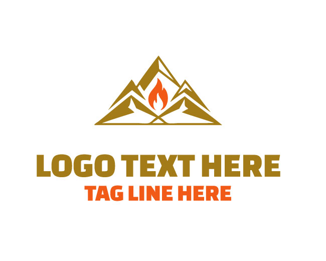 Natural Mountain Fire Logo