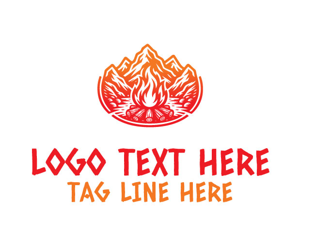  Forest Mountain Fire Logo