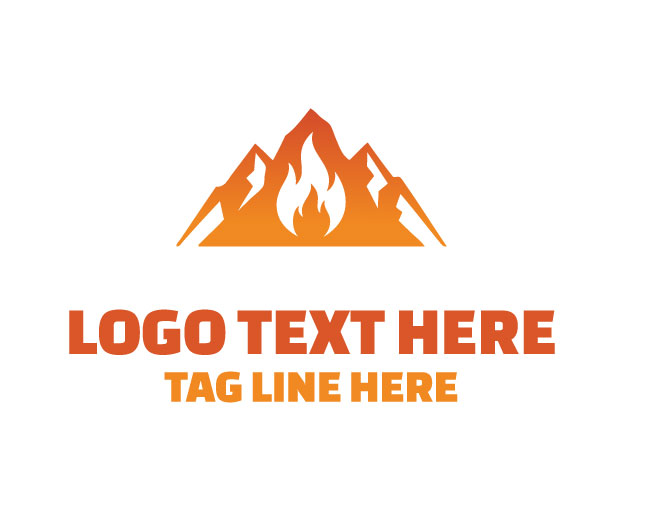 Beautiful Mountain Fire Logo