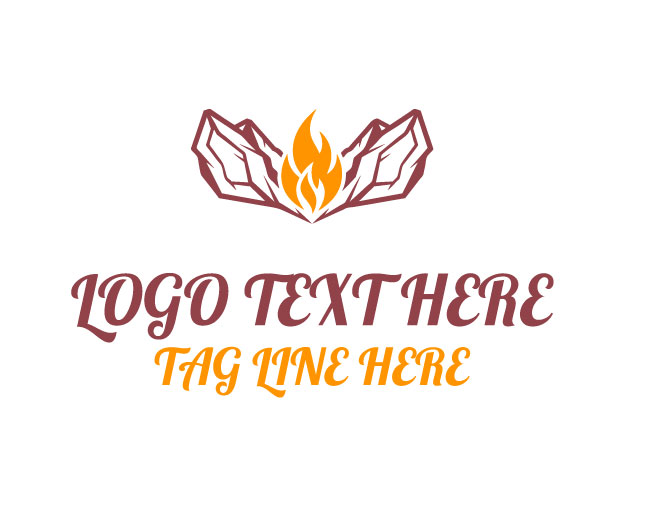 Breathtaking Mountain Fire Logo