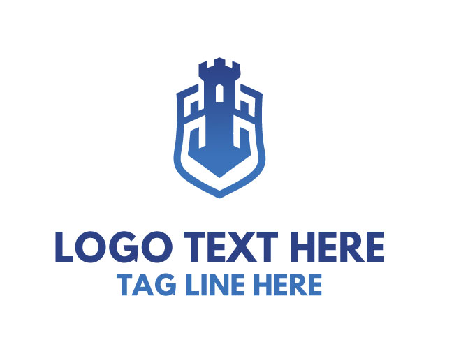  Premium Modern Castle Shield Logo