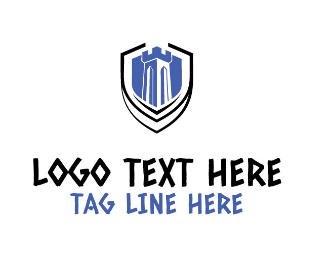 Iconic Modern Castle Shield Logo