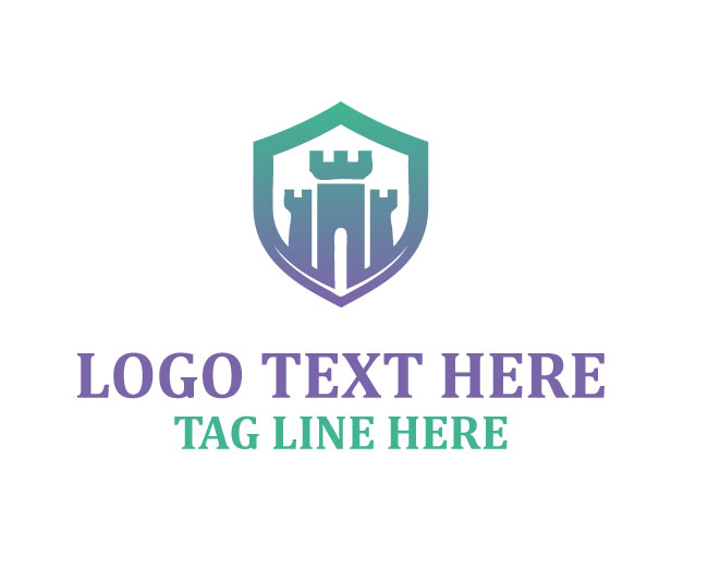 Sleek Castle Shield Logo