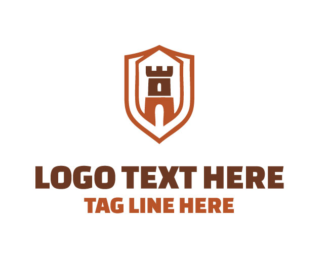 Elegant Castle Shield Logo
