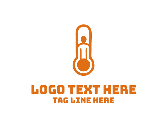 Modern Diagnostic Thermometer Logo